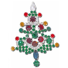 Красочные цветы Shaped Rhinestone Рождественская елка Pin Брошь для праздников